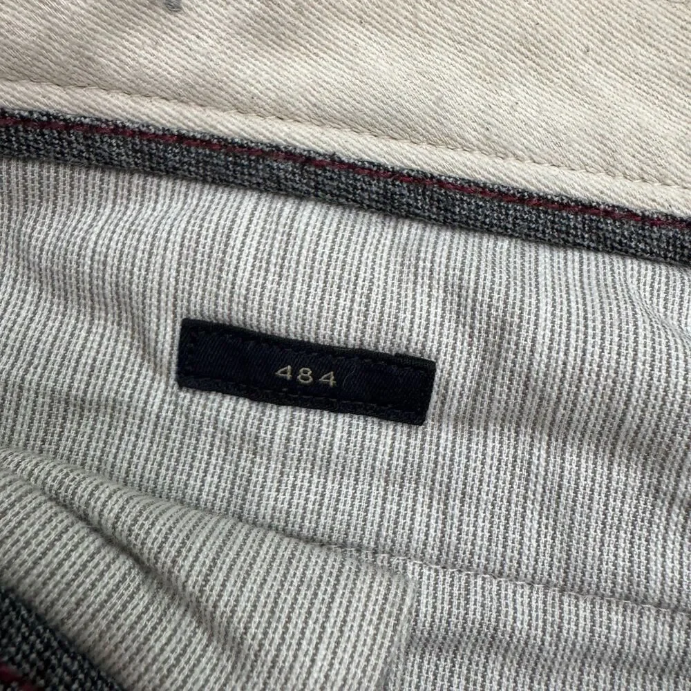 J.Crew 484 Slim Fit Stretch Chino Pants Men 34x34 Gray Cotton Straight Preppy